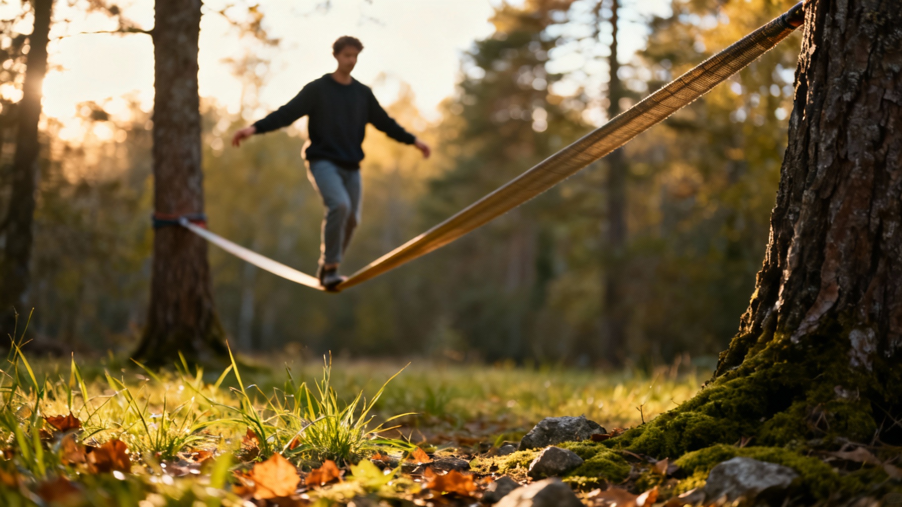 Débuter en slackline : le guide complet pour les novices