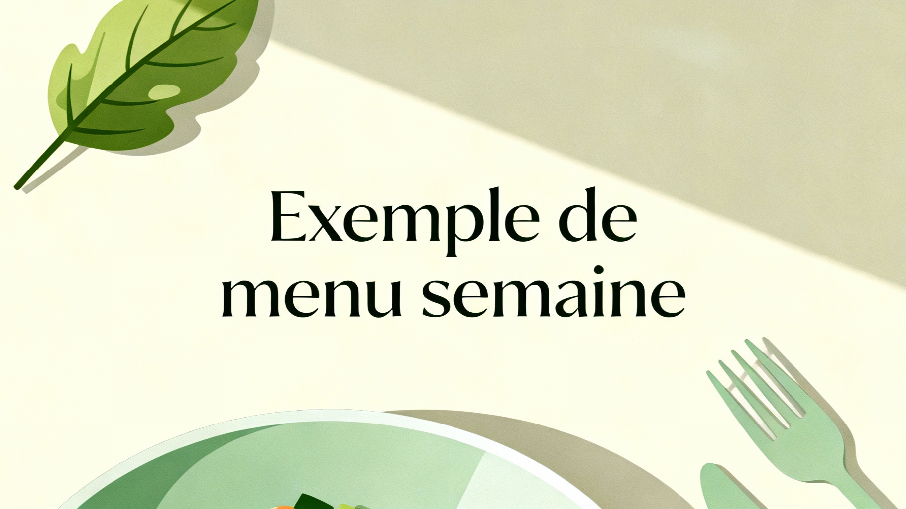 Exemple de menu semaine