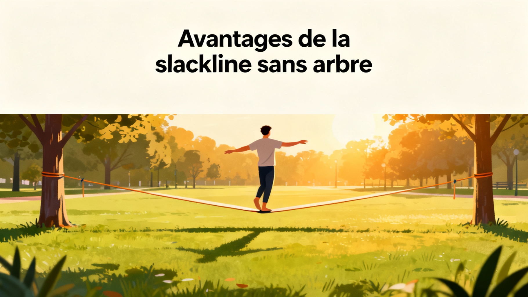 Slackline sans arbre : Guide complet pour débuter 1 Avantages de la slackline sans arbre