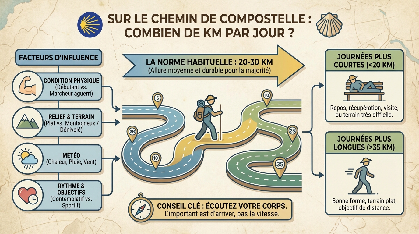 Combien de km par jour sur le chemin de compostelle ? 1 Préparation pour le chemin