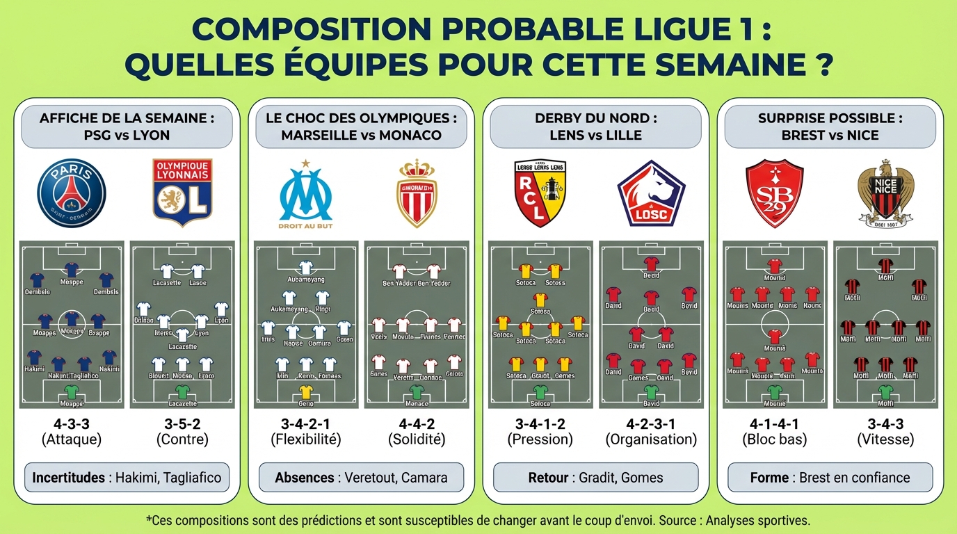 Analyse des compositions probables