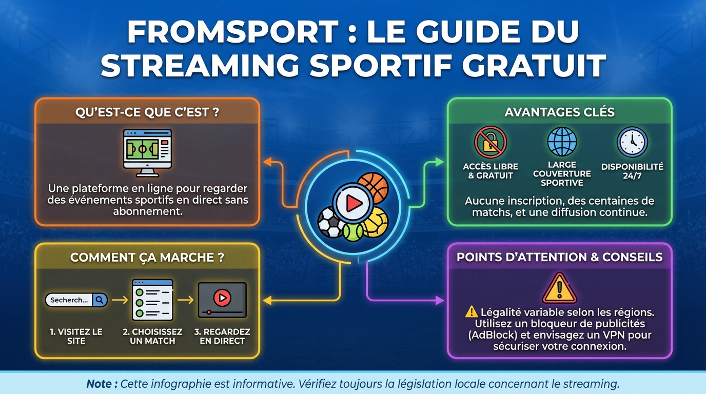 Découvrez fromsport : le meilleur streaming sportif gratuit 1 Comment fonctionne Fromsport ?
