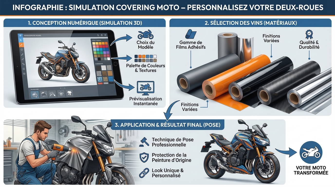 Simulation covering moto : personnalisez votre deux-roues 1 Comment réaliser une simulation covering moto ?